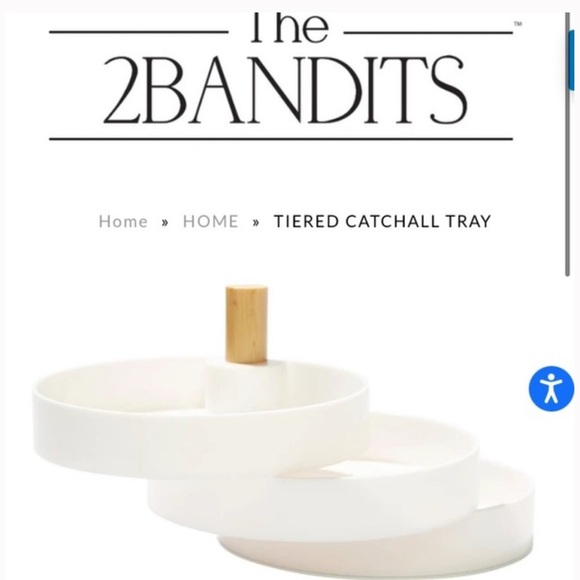 The 2 Bandits Tiered Catchall Jewelry Trinket Ring Tray - Picture 1 of 4